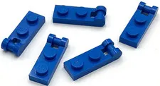 Lego 5 New Blue Plates Modified 1 x 2 Stud with Bar Handle on End Parts