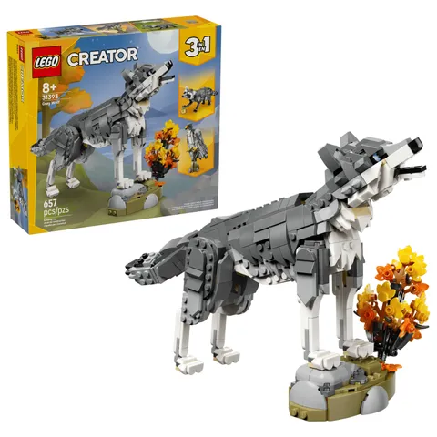 Lego Creator 3-in-1 Forest Animals: The Grey Wolf 31393