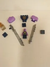 LEGO Minifigure Purple Thanos w/ 2 Gray Swords & Accessories