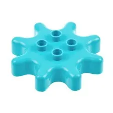 1x Lego Duplo Gear 4x4 Light Azure Blue 8 Teeth Carousel Playground 26832