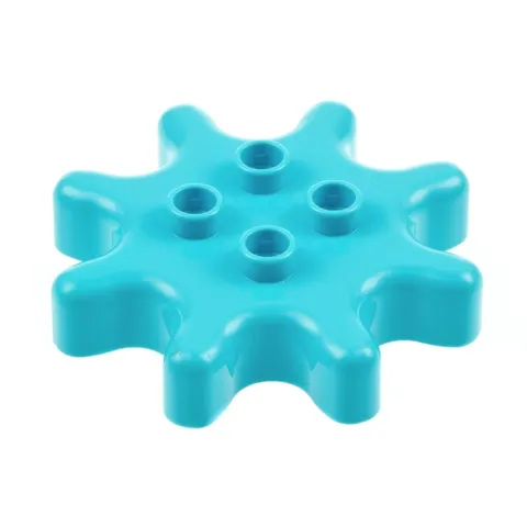 1x Lego Duplo Gear 4x4 Light Azure Blue 8 Teeth Carousel Playground 26832