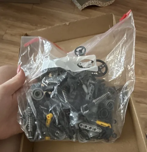 LEGO Technic Bulk Parts Lot 144pcs Black Gray Yellow, MPN SWTECHSP144