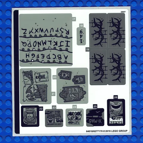 New LEGO Stranger Things The Upside Down 75810 Sticker Sheet #2 Qty 1