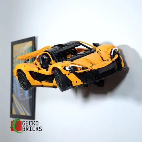 3D Printed Wall Mount for LEGO® Technic McLaren P1 (Set 42172) - Gecko Bricks