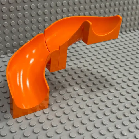 Lego Playground Slide Curved 6x6x6 90 degrees 28387 : Orange (2 Pack)