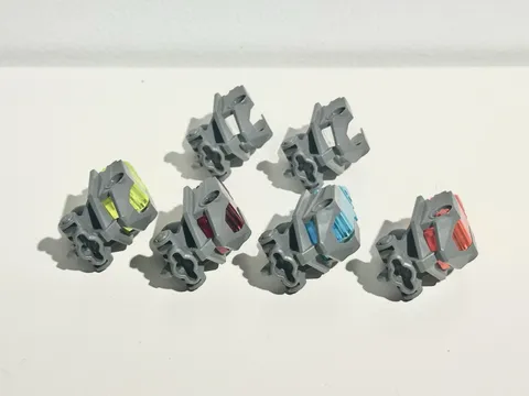 Lego Bionicle 47312 Lot Of 6 Head Connector Block & 4 Eye Brain Stalk Toa Metru