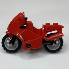 Lego Red Touring Motorcycle Scooter Motorbike Speed Bike