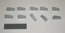 LEGO NEW 1x3 Light Bluish Grey Slope 25° (10x) 4211488 Brick 4286