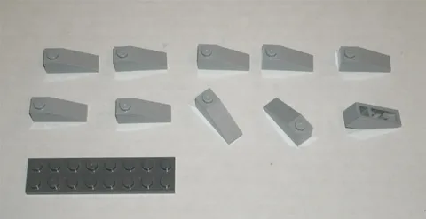LEGO NEW 1x3 Light Bluish Grey Slope 25° (10x) 4211488 Brick 4286