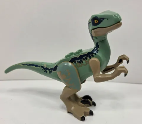 LEGO Jurassic World Blue Velociraptor Dinosaur Figure Assembled 3.25"Tall