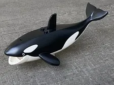 Lego City Killer Whale / Orca with Molded White Spots,Printed Eyes With Jaw Part