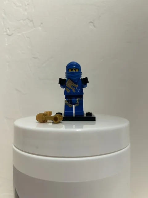 LEGO Ninjago Jay DX Rare Minifigure Complete w/ Gold Weapon Accessory