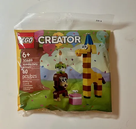 LEGO Creator 30689 Birthday Party Animals Polybag Sealed 60 Pieces New