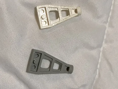 LEGO Parts 4596 (2) Plate, Modified 1 x 2 w Long Stud Receptacle 1 Gray 1 White