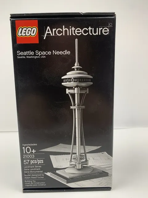 LEGO Architecture Seattle Space Needle 21003 Complete Set Box Instructions 57pcs