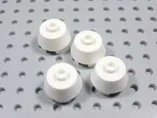 LEGO Lot of 4 White 2x2 Round Dome Bricks w/ Stud on Top BP