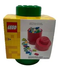 New LEGO Round Storage Brick Knob Single Stud Green Organizer Case Tub CHARITY