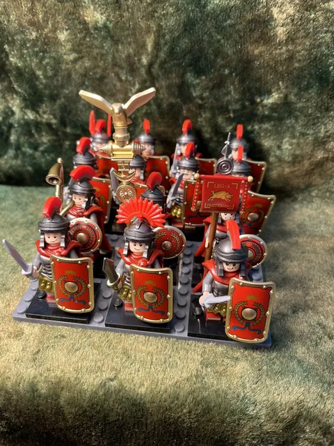 14x 54mm MINI NOVEL 10th X LEGION FRETEB AQUILIFER & SIGNIFER Genuine LEGO Bases