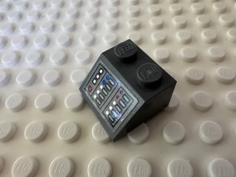 LEGO Slope 45 2 x 2 with Control Panel with Vertical Rows of Buttons 3039pb156