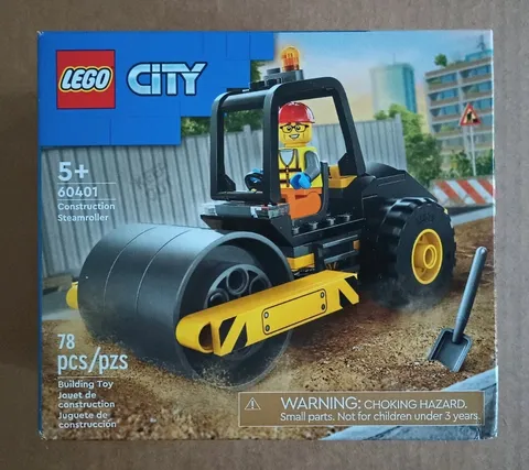 LEGO CITY 60401 Construction Steamroller Retired Set Brand New In Sealed Box