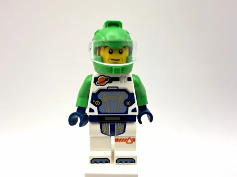 LEGO CITY Part cty1763 - Astronaut,Male,White Spacesuit,Bright Green Arms&helmet