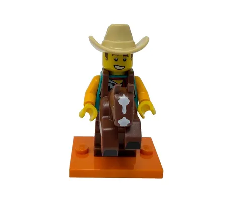 Lego Series 18 Minifigure Cowboy Horse Guy 40th Anniversary Hat Horse