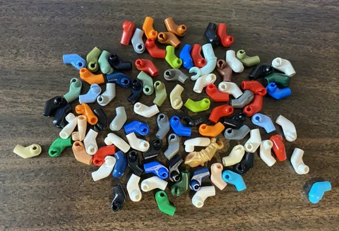 LEGO Bulk Parts: Minifigure Arms, Mixed Colors, Lot of 85