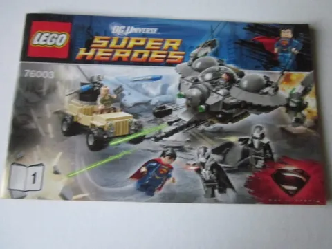 Lego Super Heroes Building Instructions Instruction 76003/1