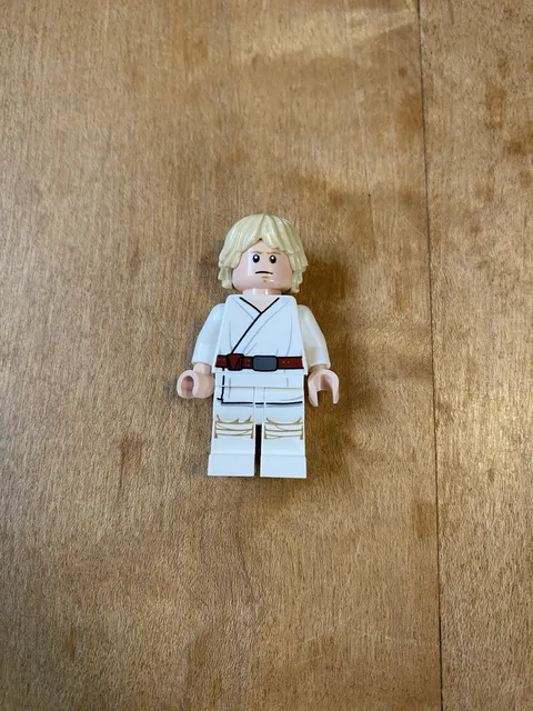 Lego Star Wars Luke Skywalker (Tatooine, White Legs, Stern / Smile Face Print)