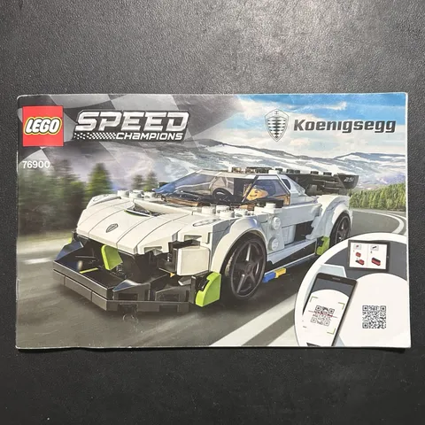 LEGO SPEED CHAMPIONS: Koenigsegg Jesko (76900) Instruction Manual Booklet ONLY