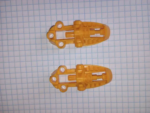 2 Bionicle Lego Parts number 47298 Foot Feet Bright Light Orange WYSIWYG IRL