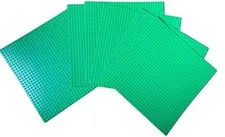 LEGO 32x32 Baseplate Lot - 6 Bright Green Base Plates 10" x 10" Grass Land Plate