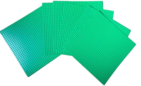 LEGO 32x32 Baseplate Lot - 6 Bright Green Base Plates 10" x 10" Grass Land Plate