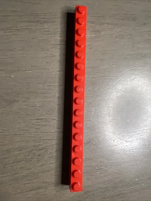 Lego 2465 Red Brick 1x16 - 1 Piece Scratched