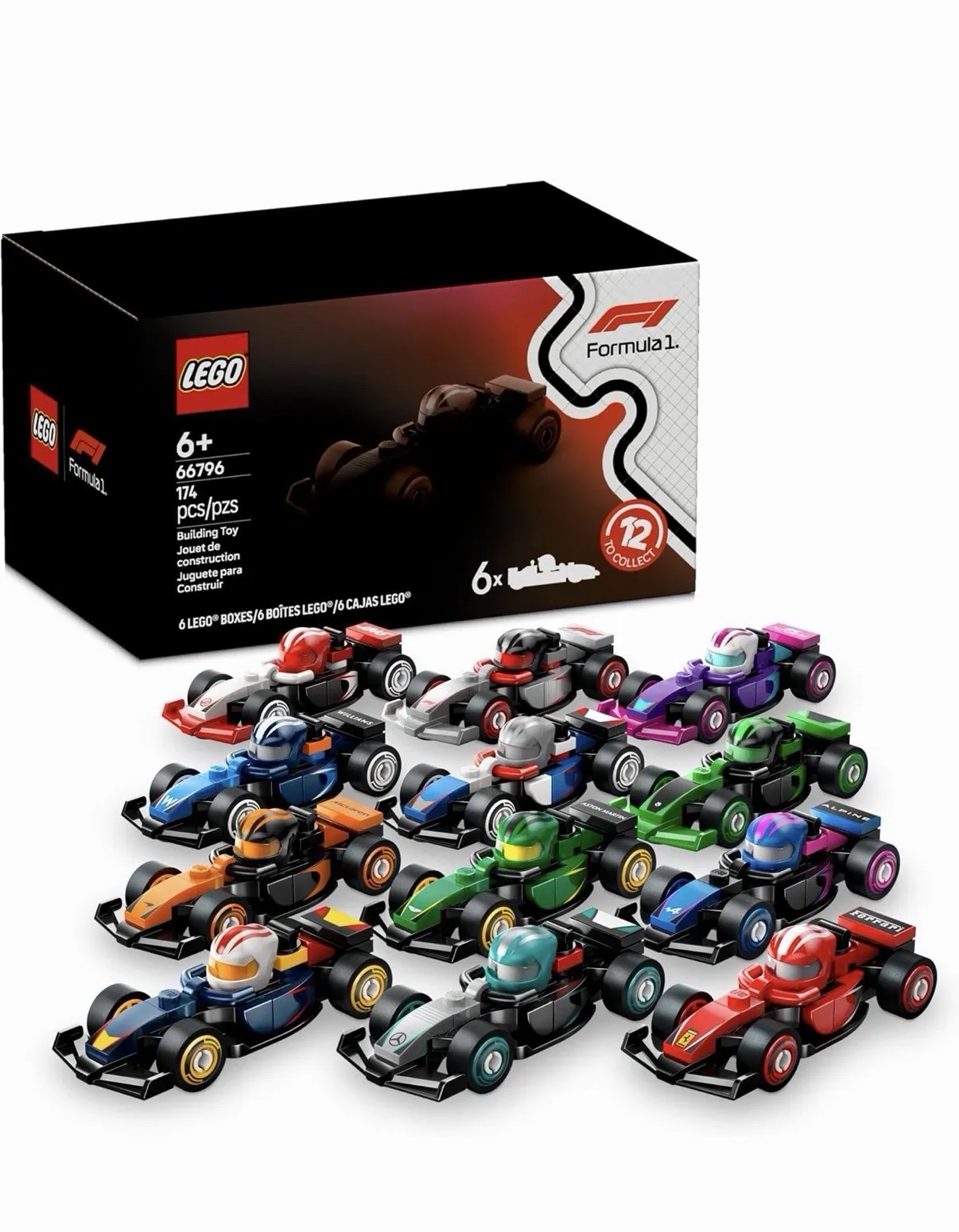 LEGO Formula 1 F1 Collectible Race Cars 6 pack