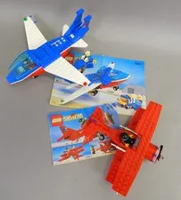 LEGO System LOT Patriot Jet Set 6331 Eagle Stunt Flyer Plane 6615 Complete 1996