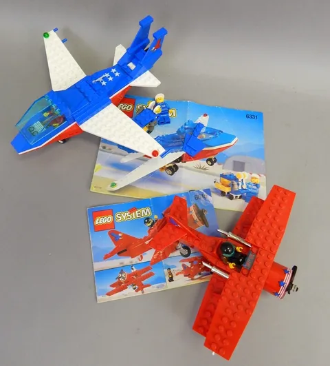 LEGO System LOT Patriot Jet Set 6331 Eagle Stunt Flyer Plane 6615 Complete 1996