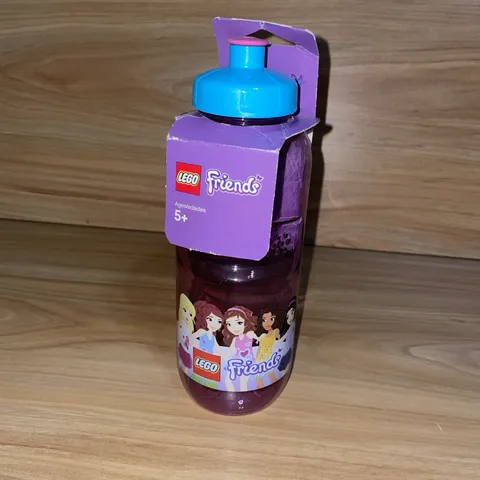 HTF New Lego Friends Pink Drinking Plastic Water Bottle 850817