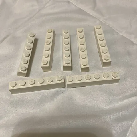 7 Lego Bricks White 1 X 6 Replacements