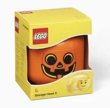 LEGO Storage Head LARGE Size Pumpkin Container. Halloween 