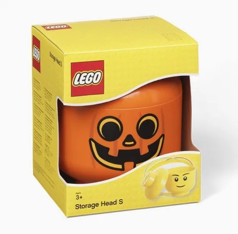 LEGO Storage Head LARGE Size Pumpkin Container. Halloween 