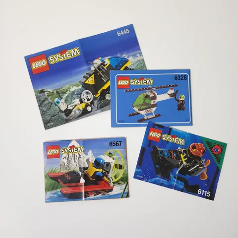 Vintage Lego System Instruction Manual Lot of 4