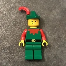 Lego Forestman - Red, Green Hat, Red Feather