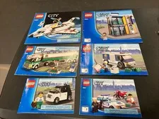 Lego City 3367 3661 3180 3177 Shuttle Bank Police Truck manuals only Lot 03
