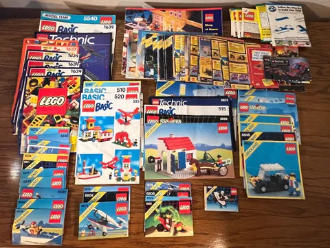 Vintage Collection of LEGO Paper Memorabilia-Catalogs, Manuals, Inserts, 80s-90s