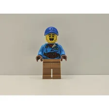 LEGO Holiday Minifigure Man Dark Azure Jacket Blue Cap hol262 New