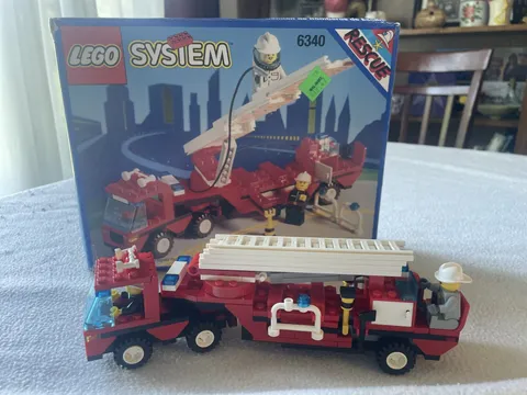 Lego 6340 Hook & Ladder Fire Truck Town 1994 Vintage Set Complete No Manual