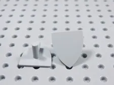 LEGO Lot of 2 Light Bluish Gray Blank Plain Triangular Shield Armor Minifig BJ