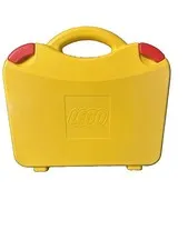 Lego Yellow & Orange Plastic Carrying Case Storage Box 5 Movable Dividers
