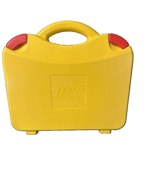 Lego Yellow & Orange Plastic Carrying Case Storage Box 5 Movable Dividers